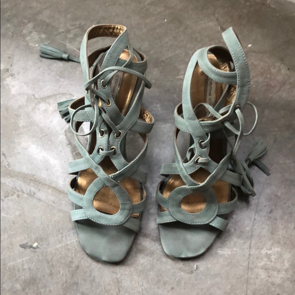 Cynthia Vincent tie up sandals
